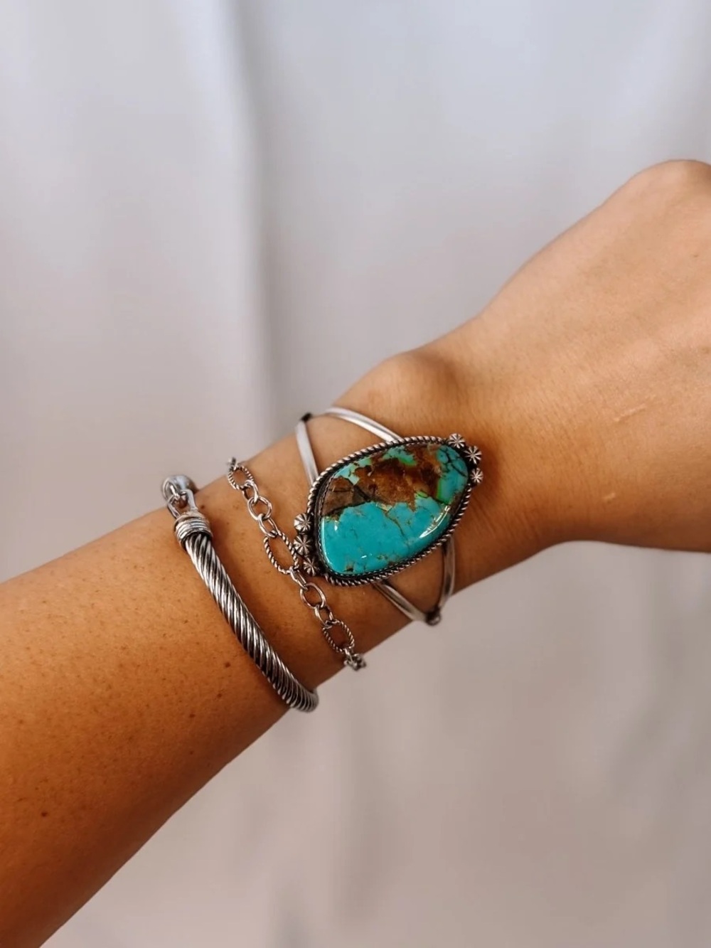Sterling Silver Turquoise Cuff Bracelet